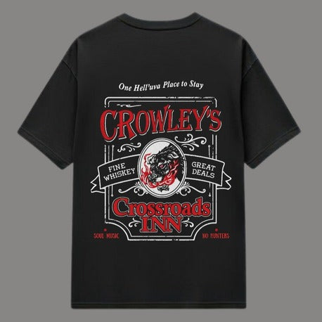 Supernatural Crowley T-Shirt | Siyah Renk