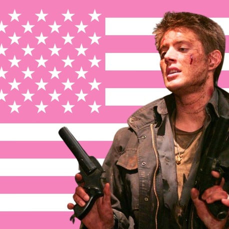 Supernatural Flag - Dean | Pembe Renk