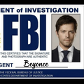 Castiel (Agent Beyonce) | Fbi Kart | Sert Plastik