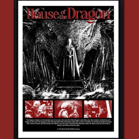 House of the Dragon | Poster | A3 | Çerçeveli