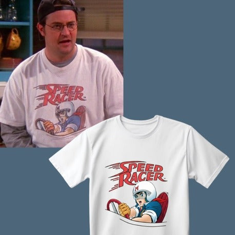 Friends Chandler "Speed Racer" T-Shirt | Beyaz Renk
