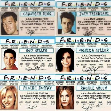 Friends 6'lı Kimlik Kartları