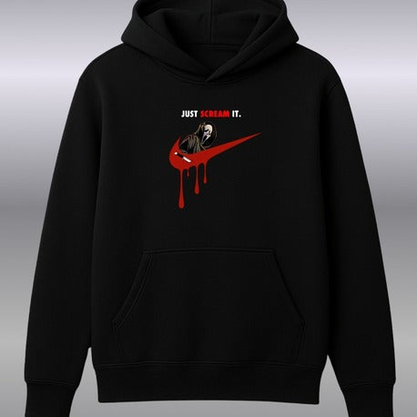 Scream Nike | Üç İplikli Sweatshirt | Siyah Renk