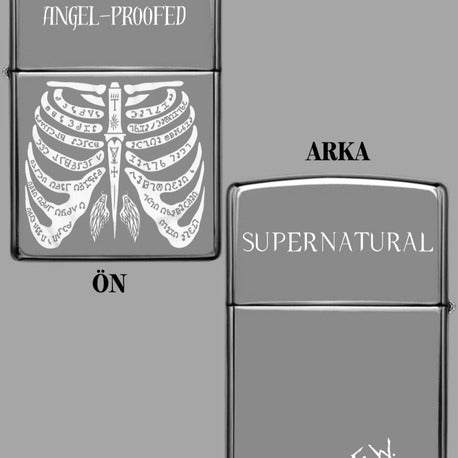 Supernatural Çakmak | Enochian Ribs - Gümüş Renk