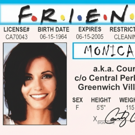 Friends Monica Geller Kimlik Kartı