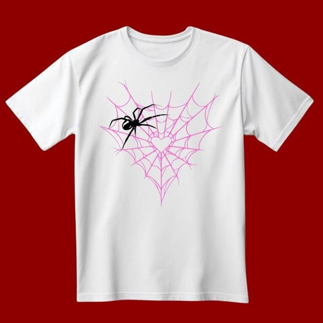 Spider-Heart T-Shirt - Beyaz