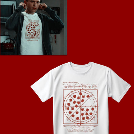 Tom Holland Pizza Teorisi T-Shirt | Beyaz Renk