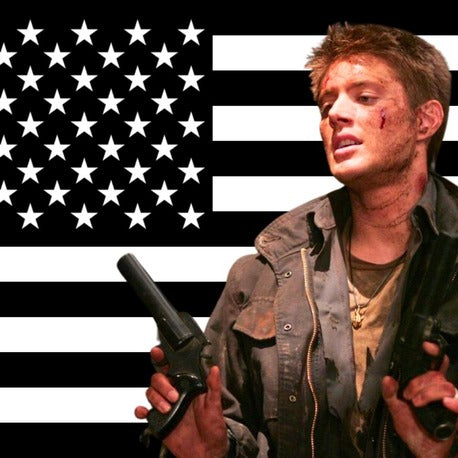 Supernatural Flag - Dean | Siyah Renk