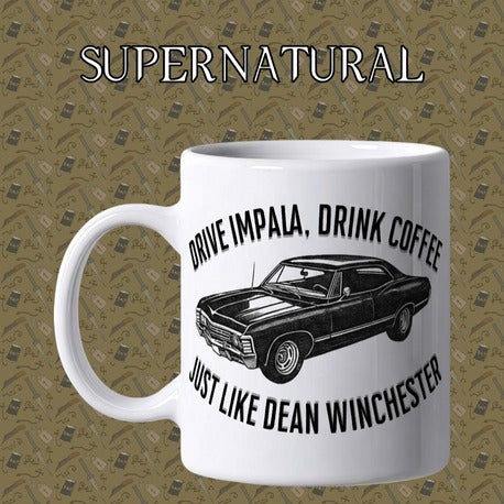 Drive İmpala, Drink Coffee Kupa | Supernatural