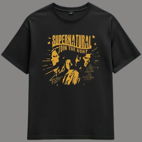Supernatural | Join The Hunt T-Shirt | Siyah Renk