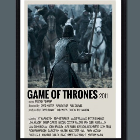 Game Of Thrones Afiş Poster | A3 | Çerçeveli