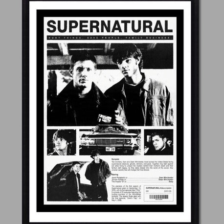 Supernatural Poster | A3 | Çerçeveli