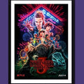 Stranger Things | 3. sezon afiş | Çerçeveli Poster | A3