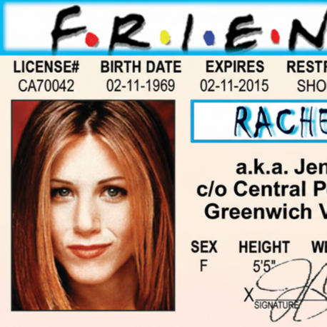 Friends Rachel Green Kimlik Kartı
