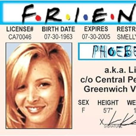 Friends Phoebe Buffay Kimlik Kartı