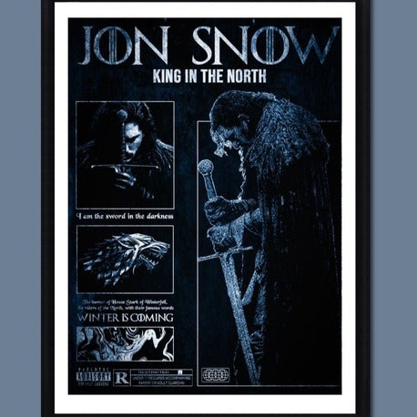 Game of Thrones | Jon Snow Poster | A3 | Çerçeveli