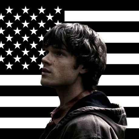 Supernatural Flag - Sam - Siyah
