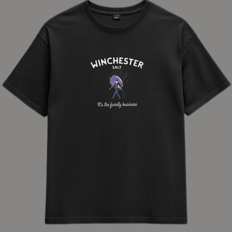 Supernatural | Winchester Salt T-Shirt | Siyah Renk