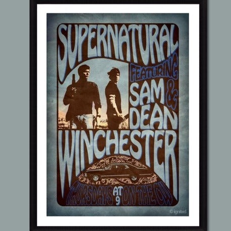 Supernatural | Sam and Dean Winchester | A3 Çerçeveli Poster