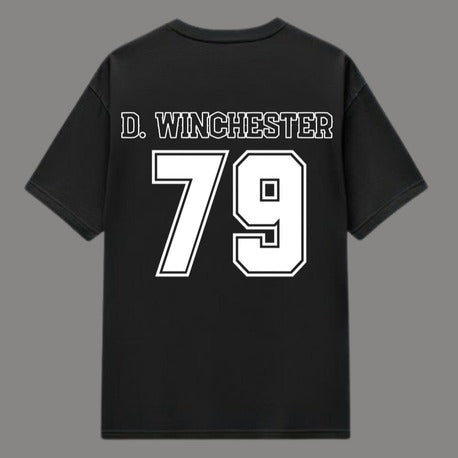 Supernatural    College | Dean Winchester T-Shirt - Siyah