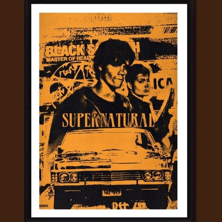 Supernatural | Black   Yellow | A3 Çerçeveli Poster